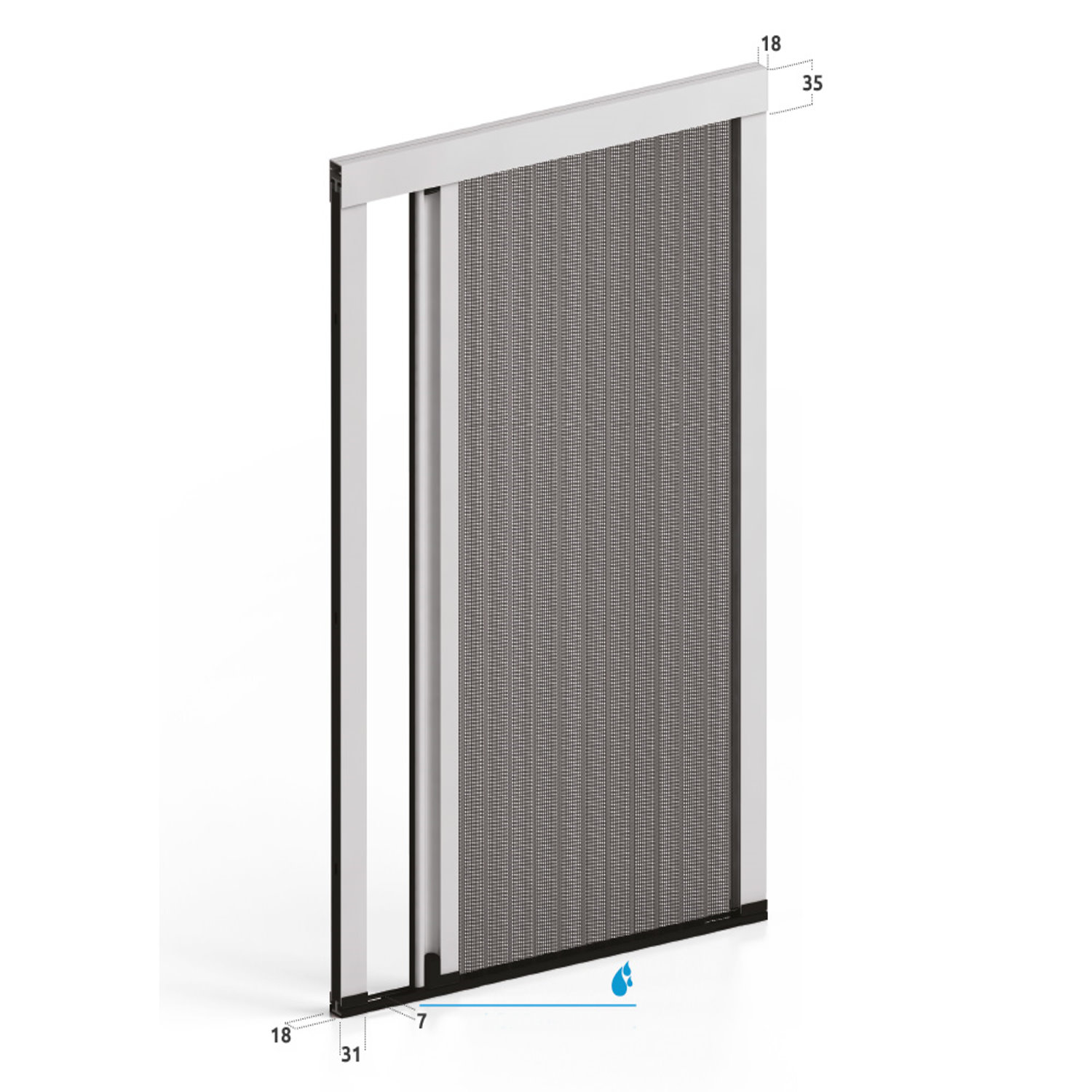 Fliegeschutz-Plissee 18 mm