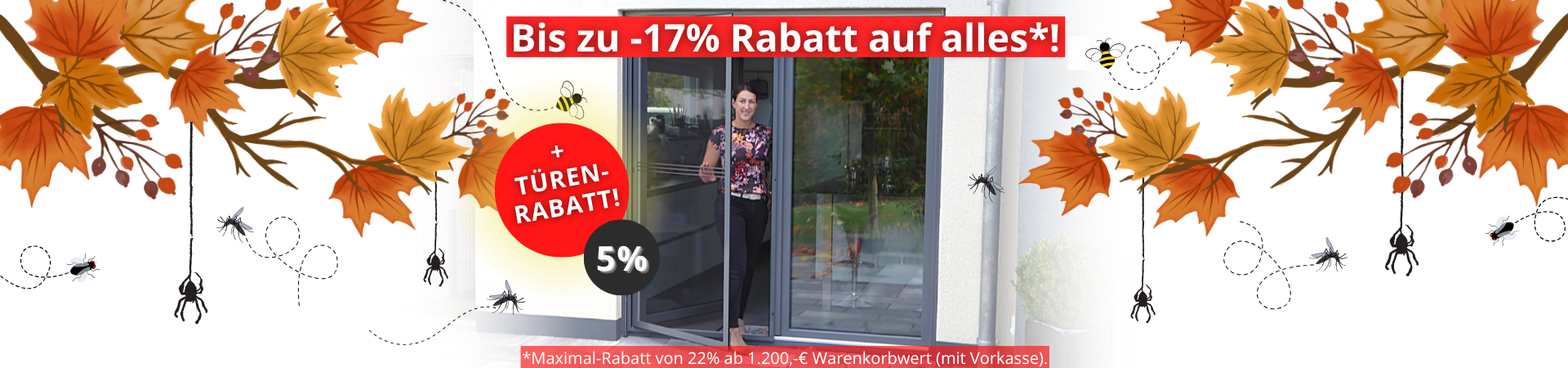 Insektenschutz für Pendeltüren