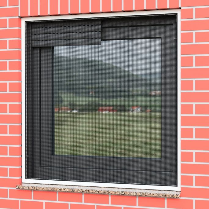 RaB-FS Kellerfenster-Insektenschutz | Federstiftmontage | Fertigelement
