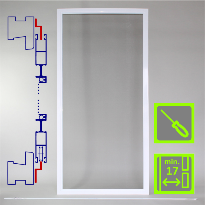 STF Insektenschutz-Schieberahmen | Türrahmenmontage | Bausatz