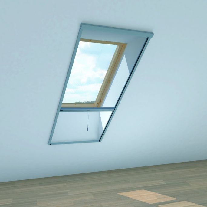 VRo-Sky Insektenschutzrollo für Dachfenster | Frontmontage