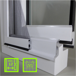 SR-1Bu Kellerfenster-Insektenschutz | Bürste unten | Fertigelement