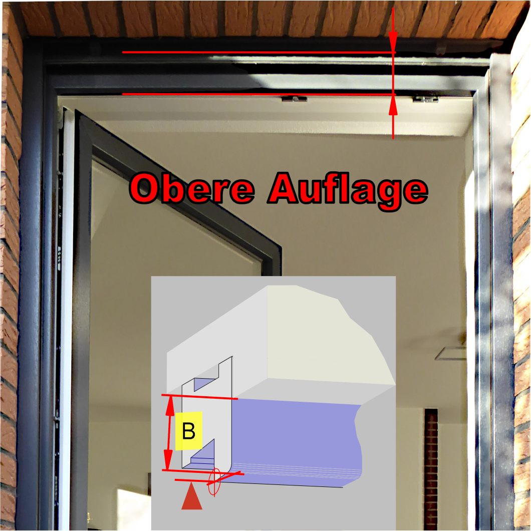 Obere Auflage ausmessen